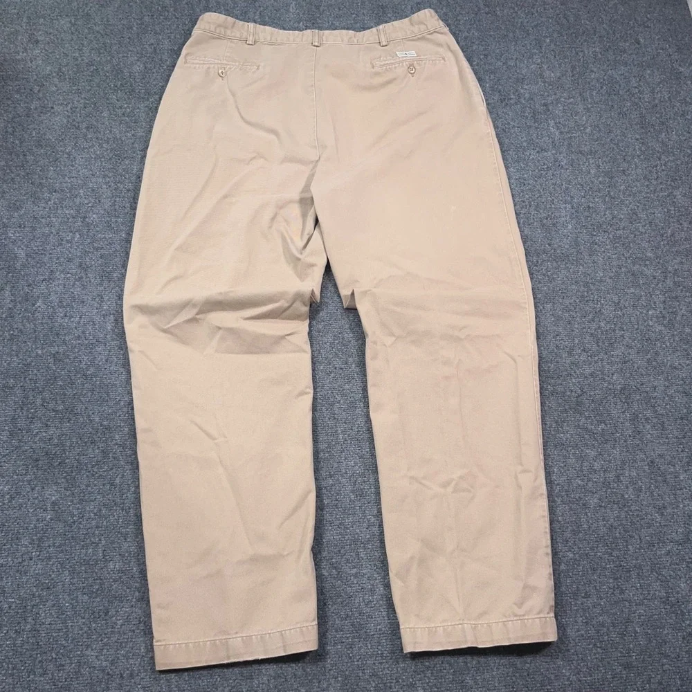 VTG Polo Ralph Lauren Polo Chinos Mens 38x32 Double Pleated Khaki Preppy Grandpa